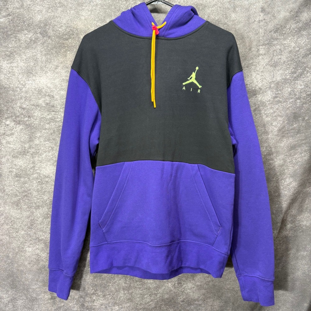 Jordan Air Jumpman Colorblock Hoodie Men's S Purple Black Pullover CK6684-547